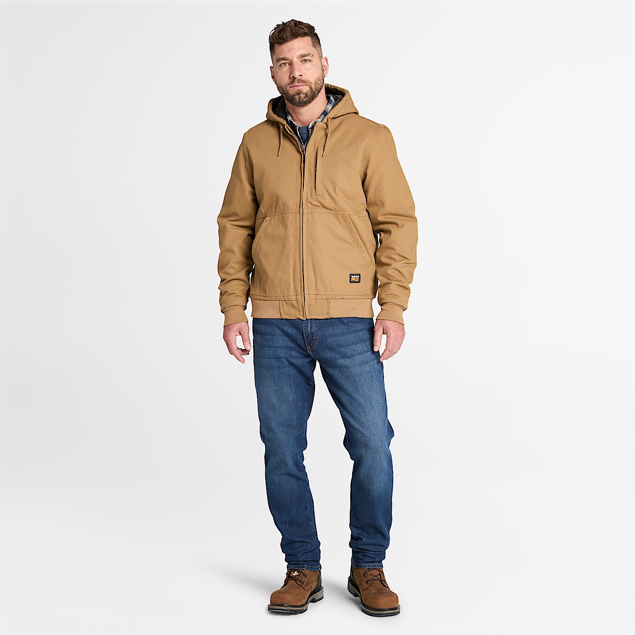Men's Timberland PRO® Gritman Fleece-Lined Hooded Canvas Jacket - 2