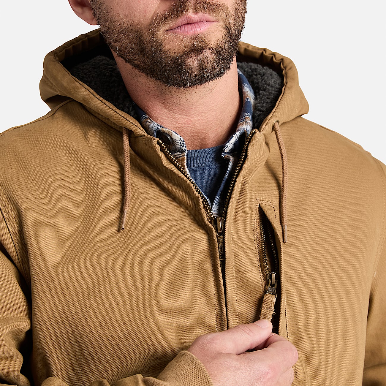 Men's Timberland PRO® Gritman Fleece-Lined Hooded Canvas Jacket - 4