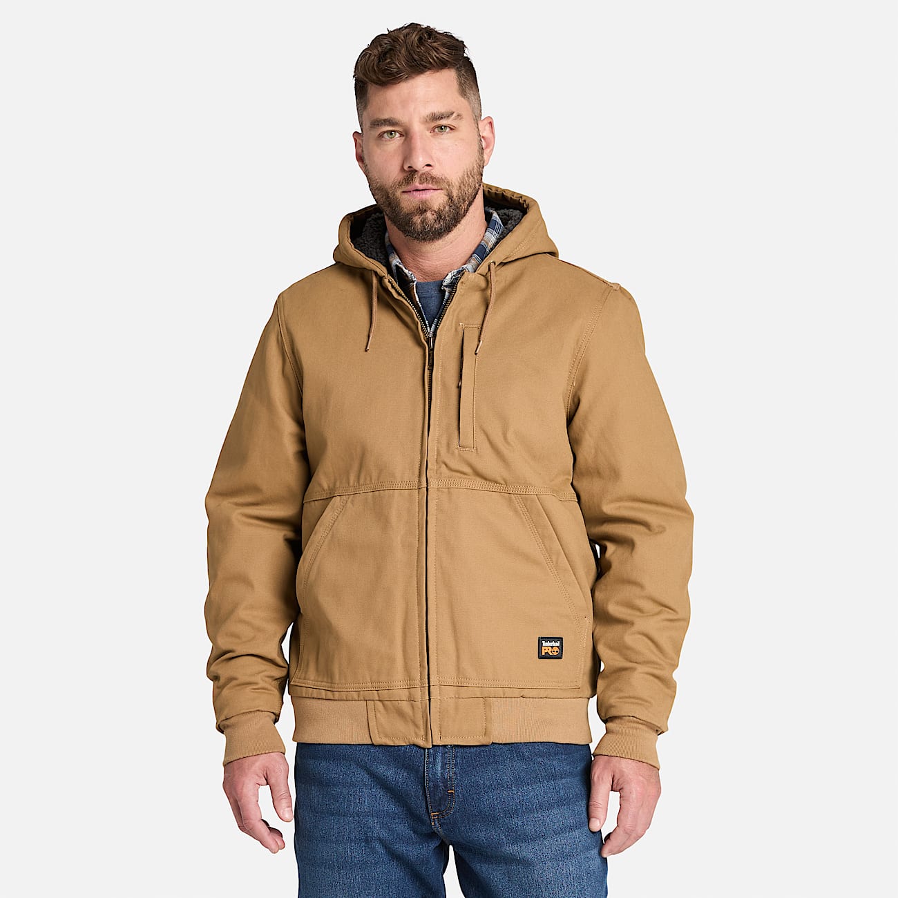 Men's Timberland PRO® Gritman Fleece-Lined Hooded Canvas Jacket - 1