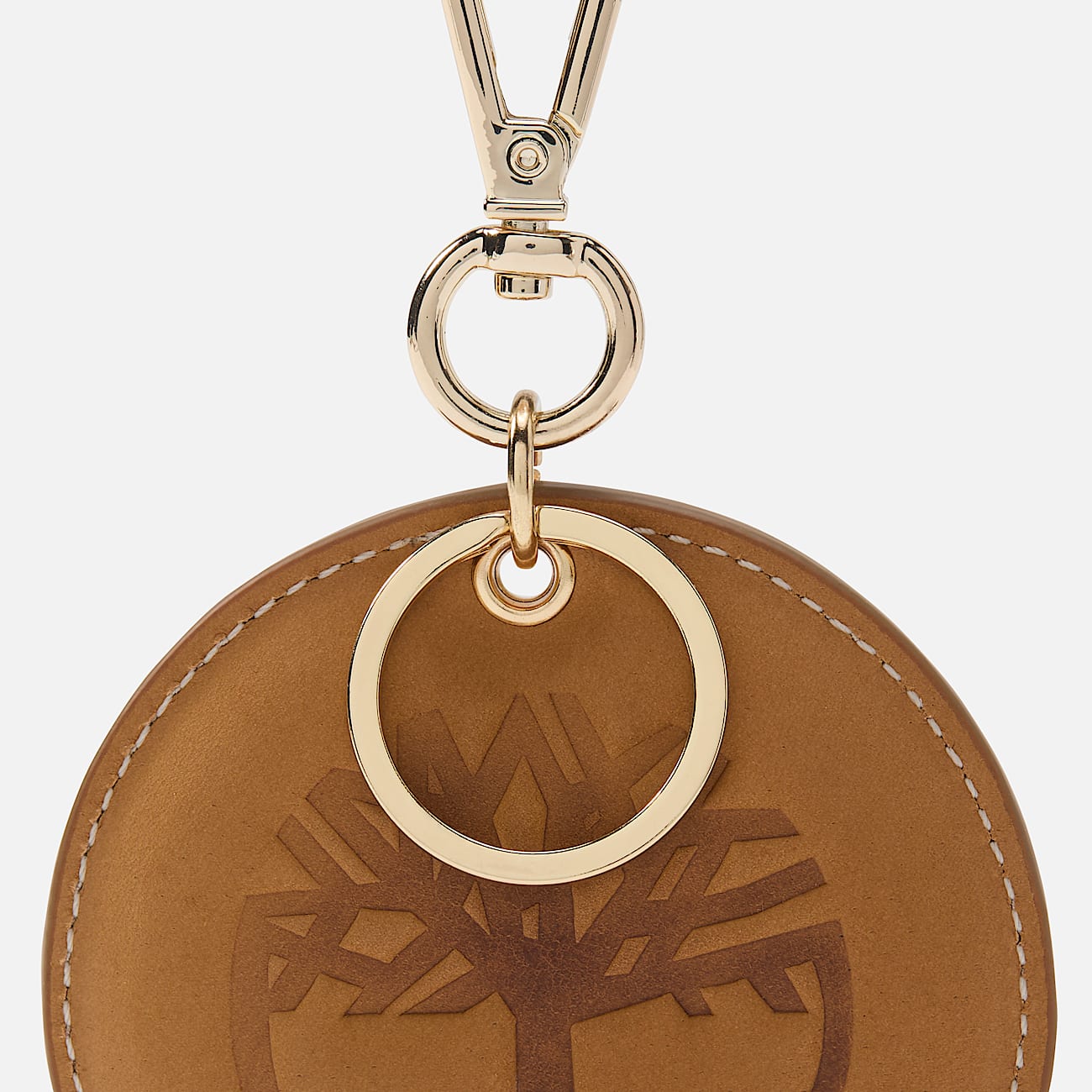 Round 2-Sided Leather Key Ring - 3