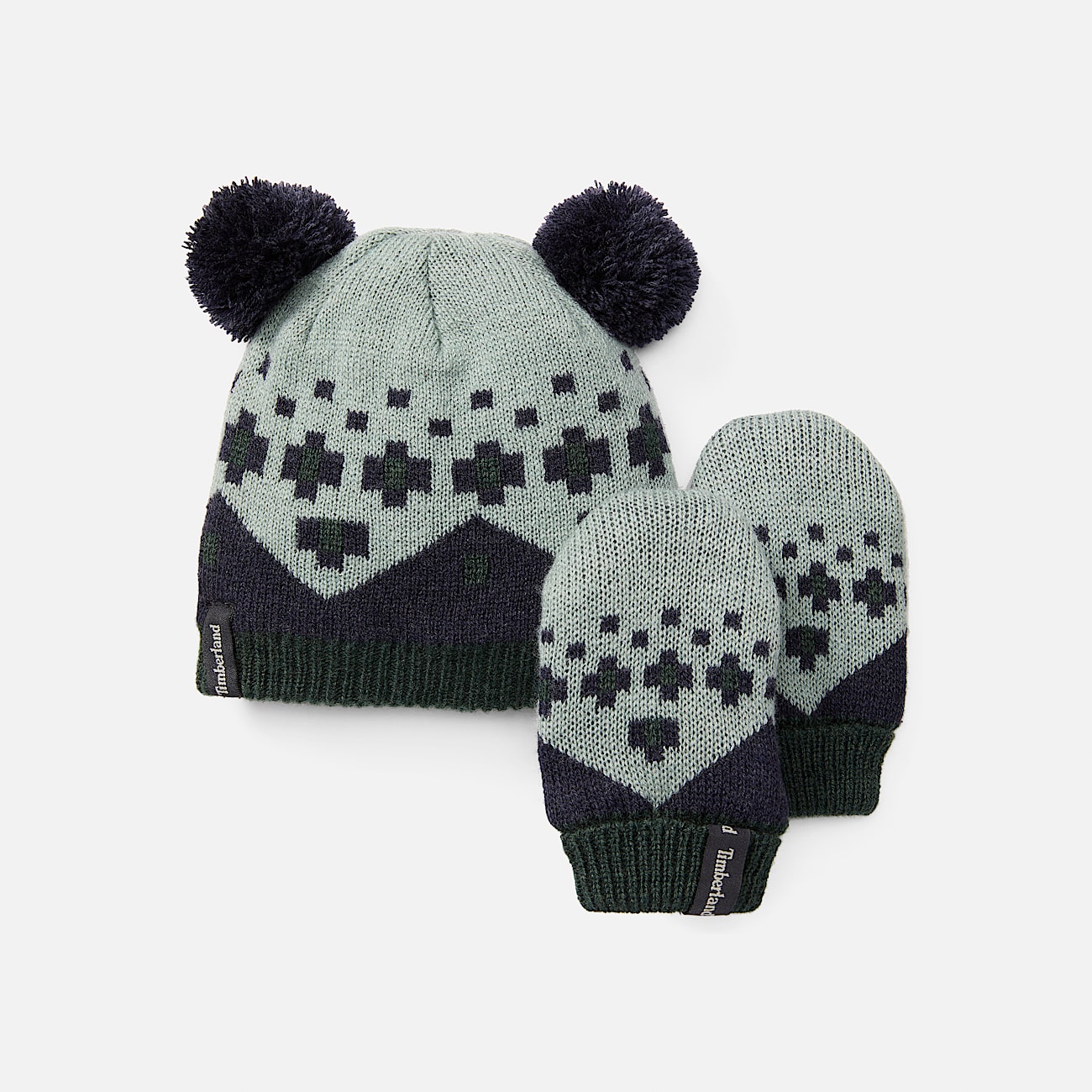 Kids' Fairisle Hat & Mitten Set - 1