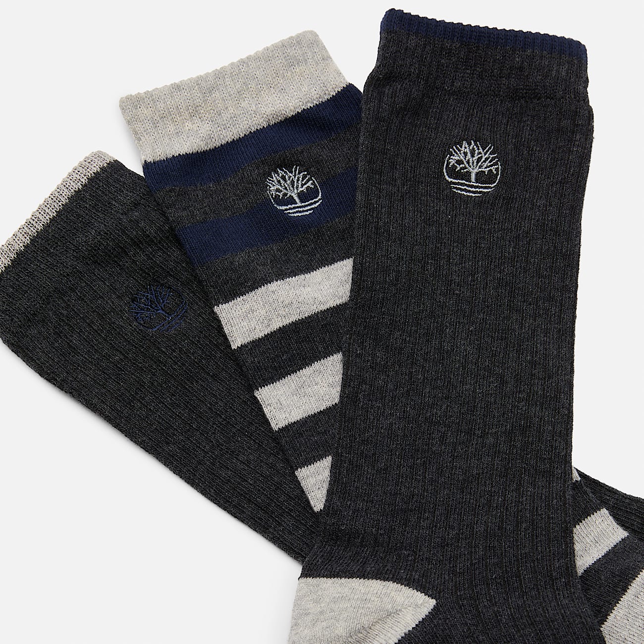 Men's Timberland® 3-Pack Craftsbury Striped Crew Sock - 2