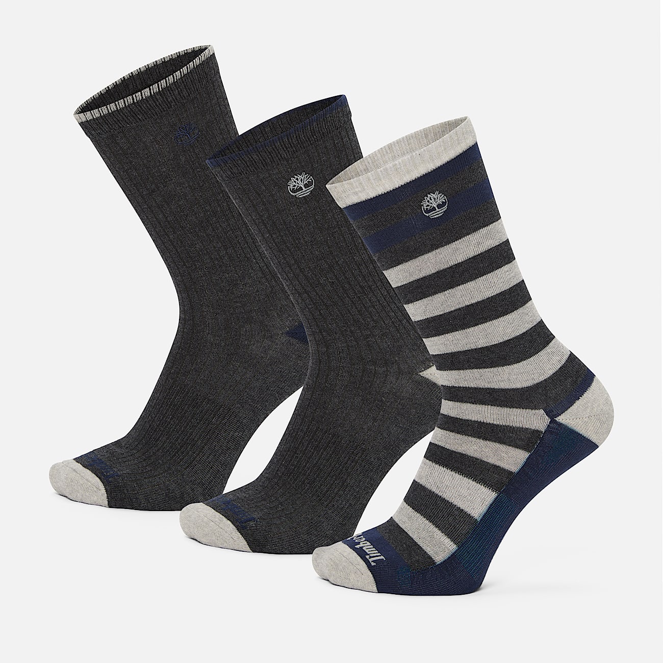 Men's Timberland® 3-Pack Craftsbury Striped Crew Sock - 1