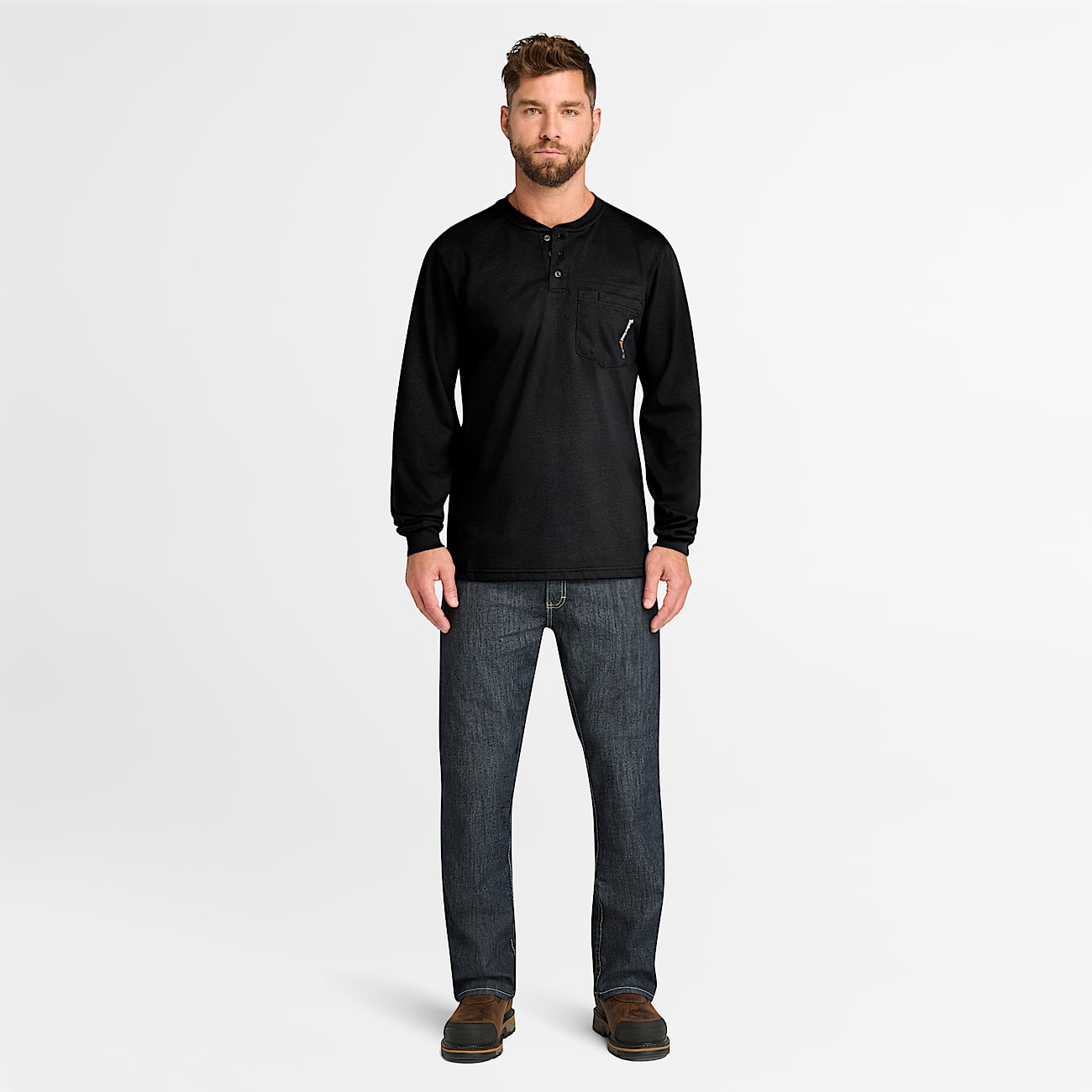 Men's Timberland PRO® Cotton Core Flame-Resistant Long-Sleeve Henley - 2