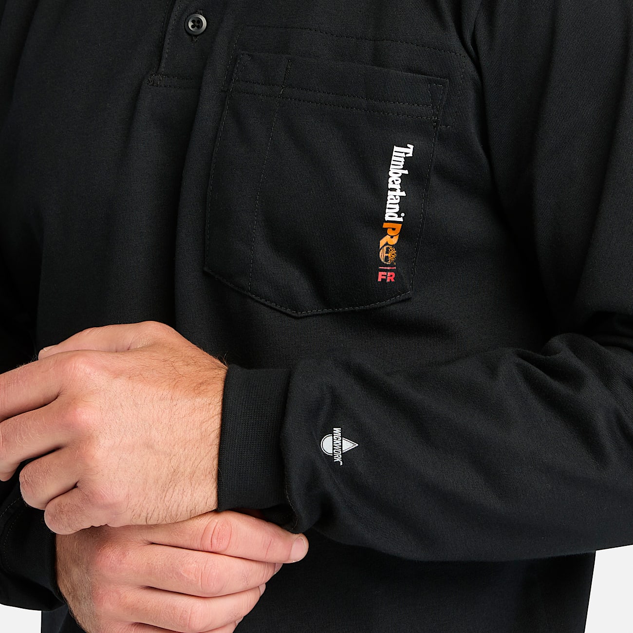 Men's Timberland PRO® Cotton Core Flame-Resistant Long-Sleeve Henley - 3
