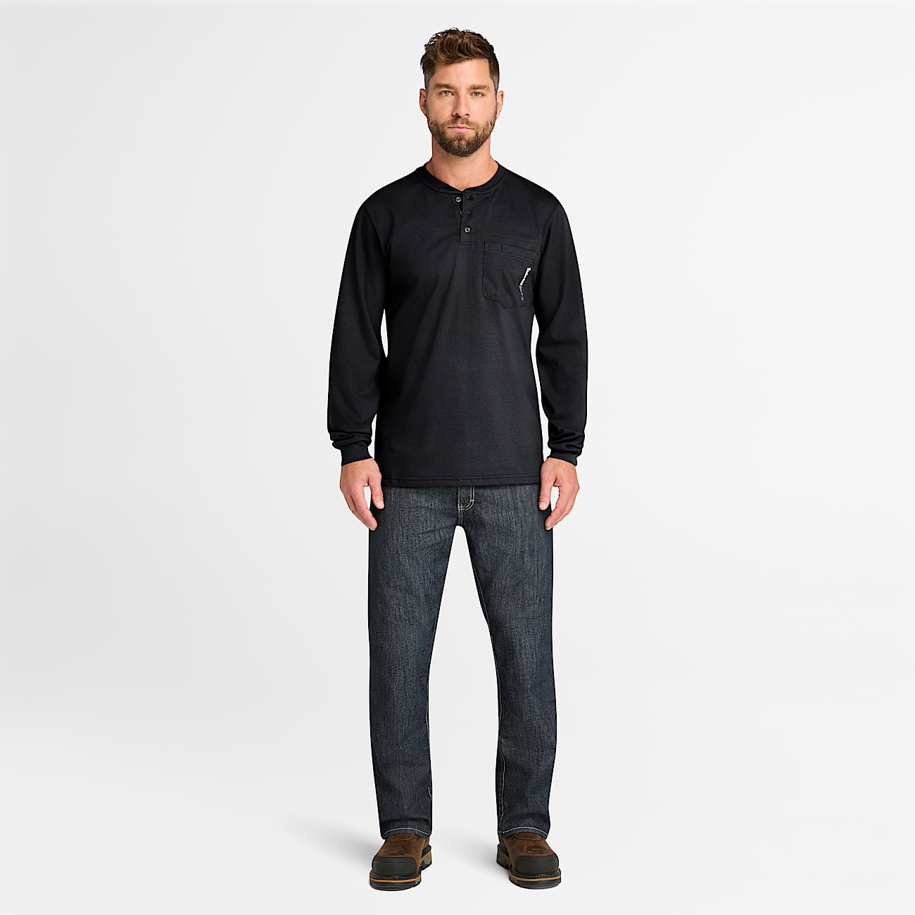 Men's Timberland PRO® Cotton Core Flame-Resistant Long-Sleeve Henley - 2