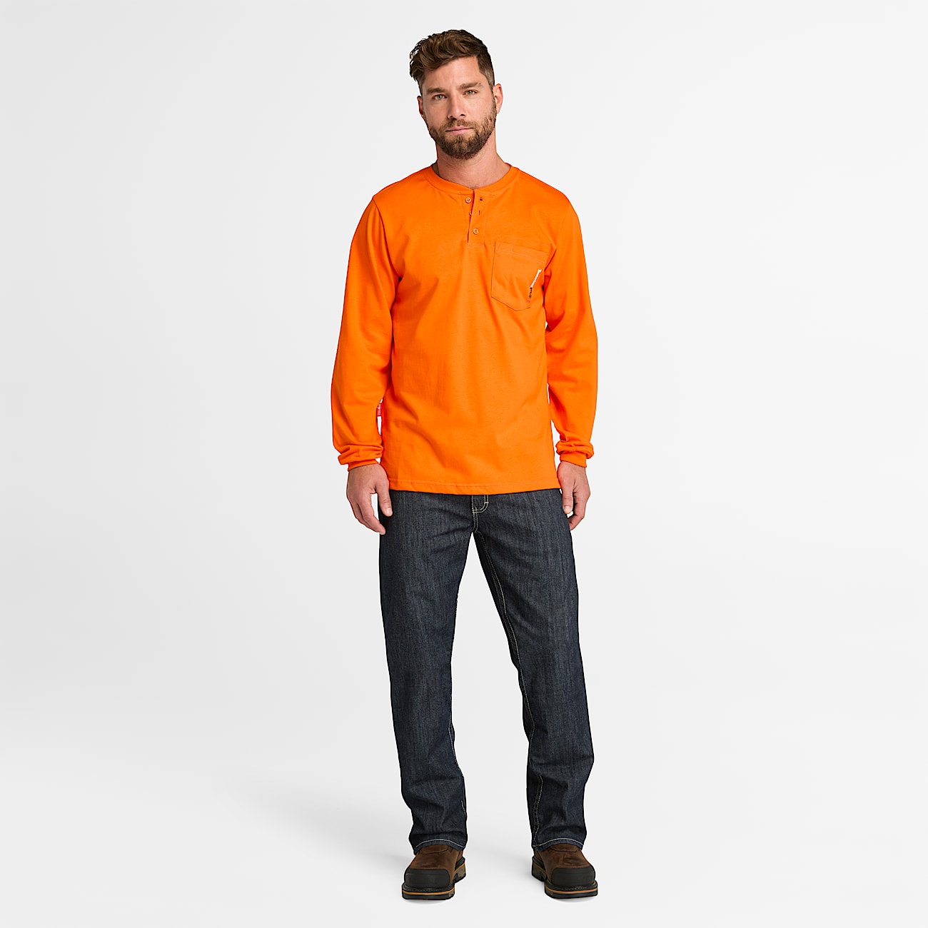 Men's Timberland PRO® Cotton Core Flame-Resistant Long-Sleeve Henley - 2