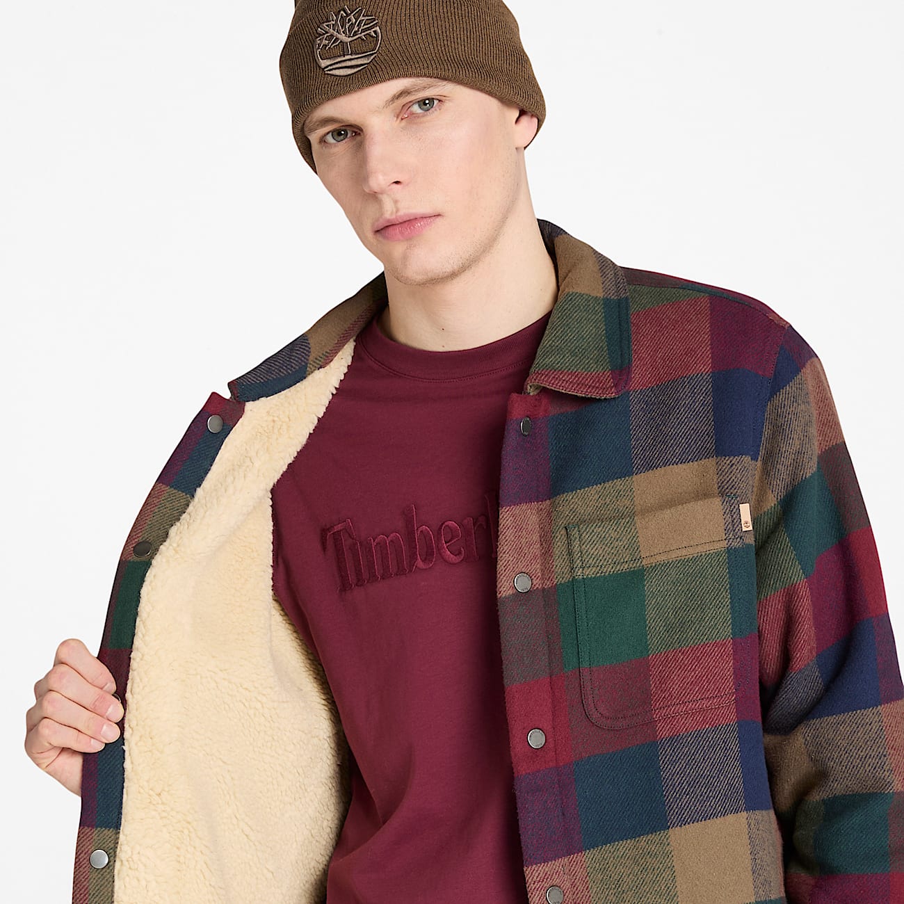 Men's High-Pile Lined Overshirt - 3