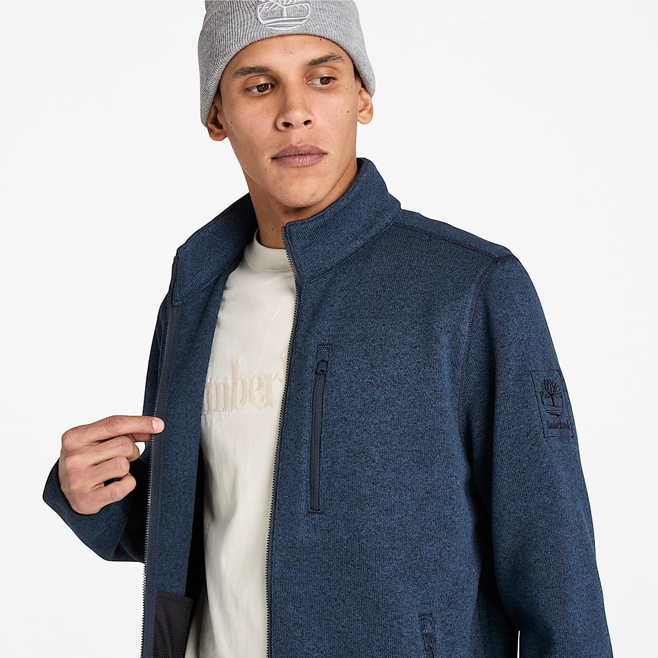 Men's Melange Fleece Jacket - 3