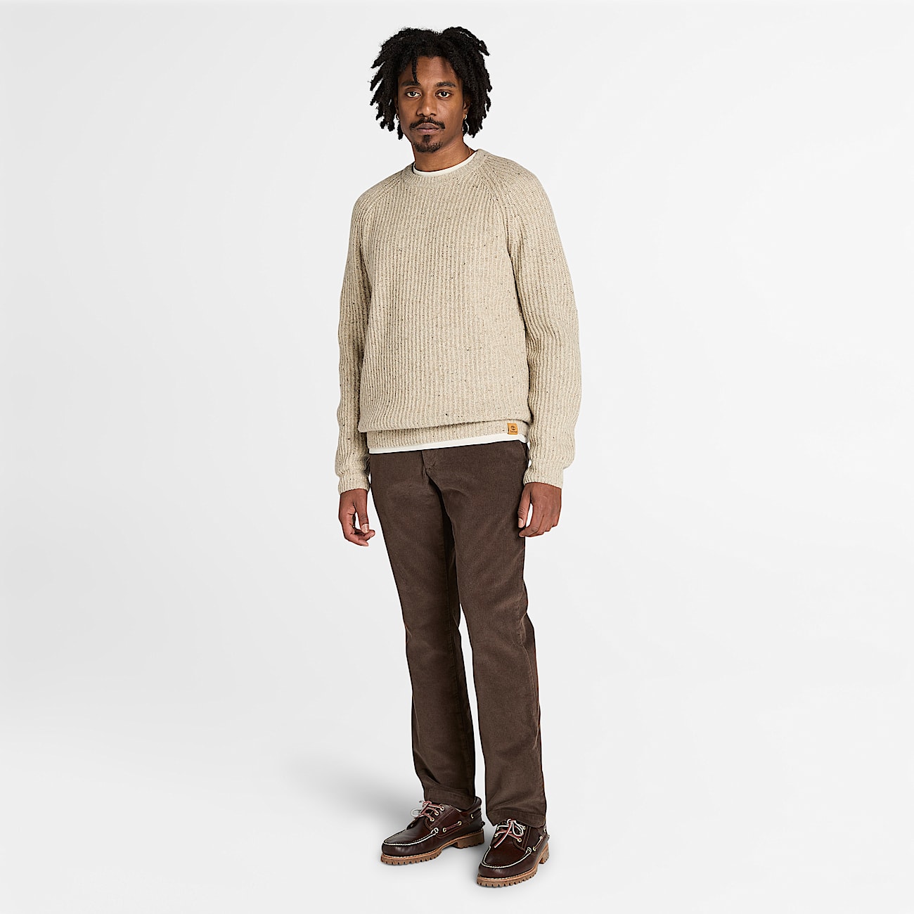 Men's Chunky Yarn Crewneck Sweater - 2