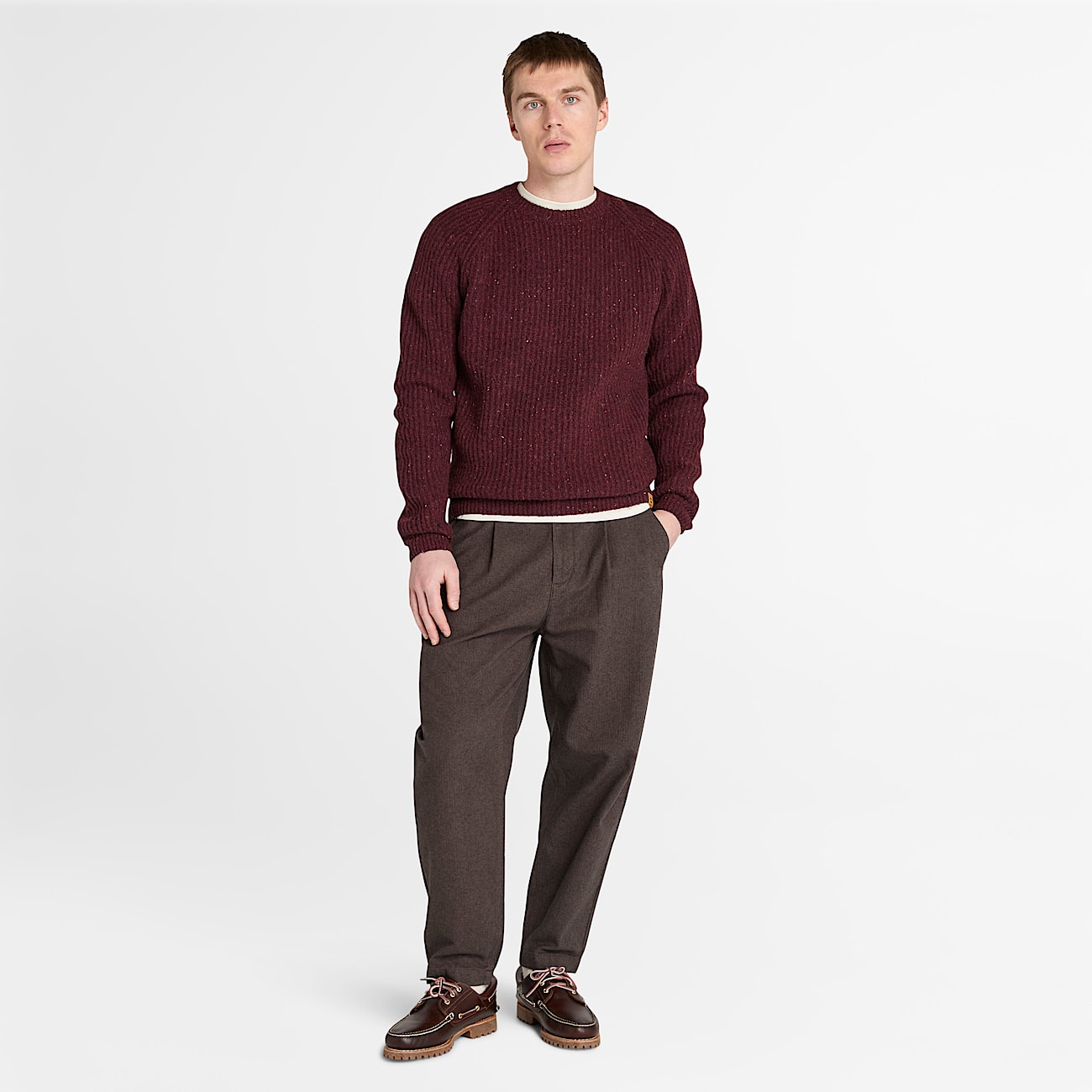 Men's Chunky Yarn Crewneck Sweater - 2