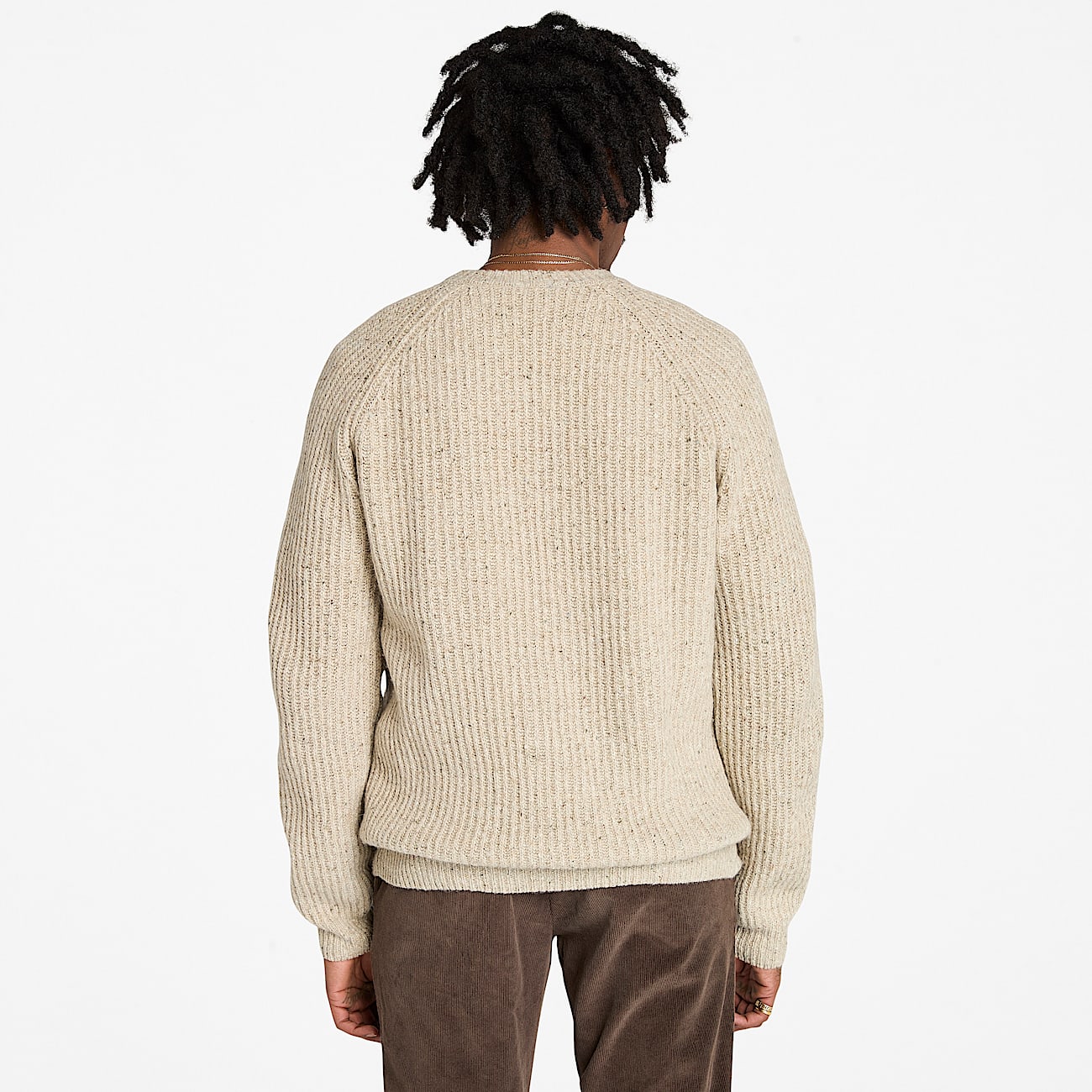 Men's Chunky Yarn Crewneck Sweater - 4