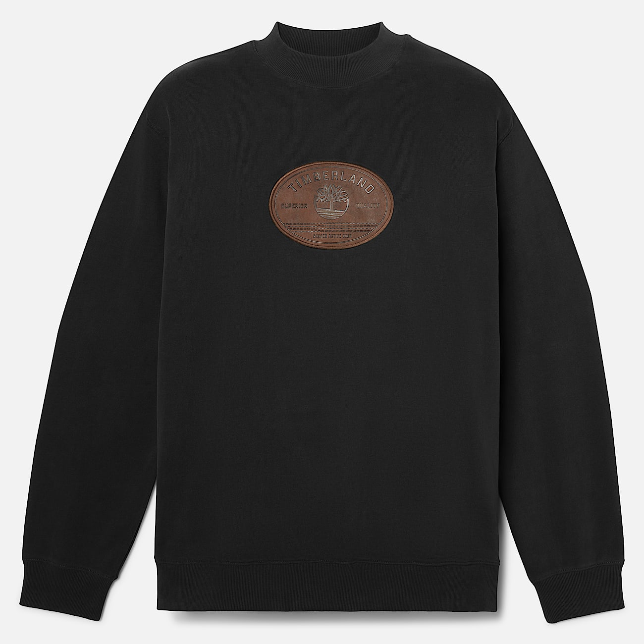 Men's Leather Badge Crewneck Sweatshirt - 5
