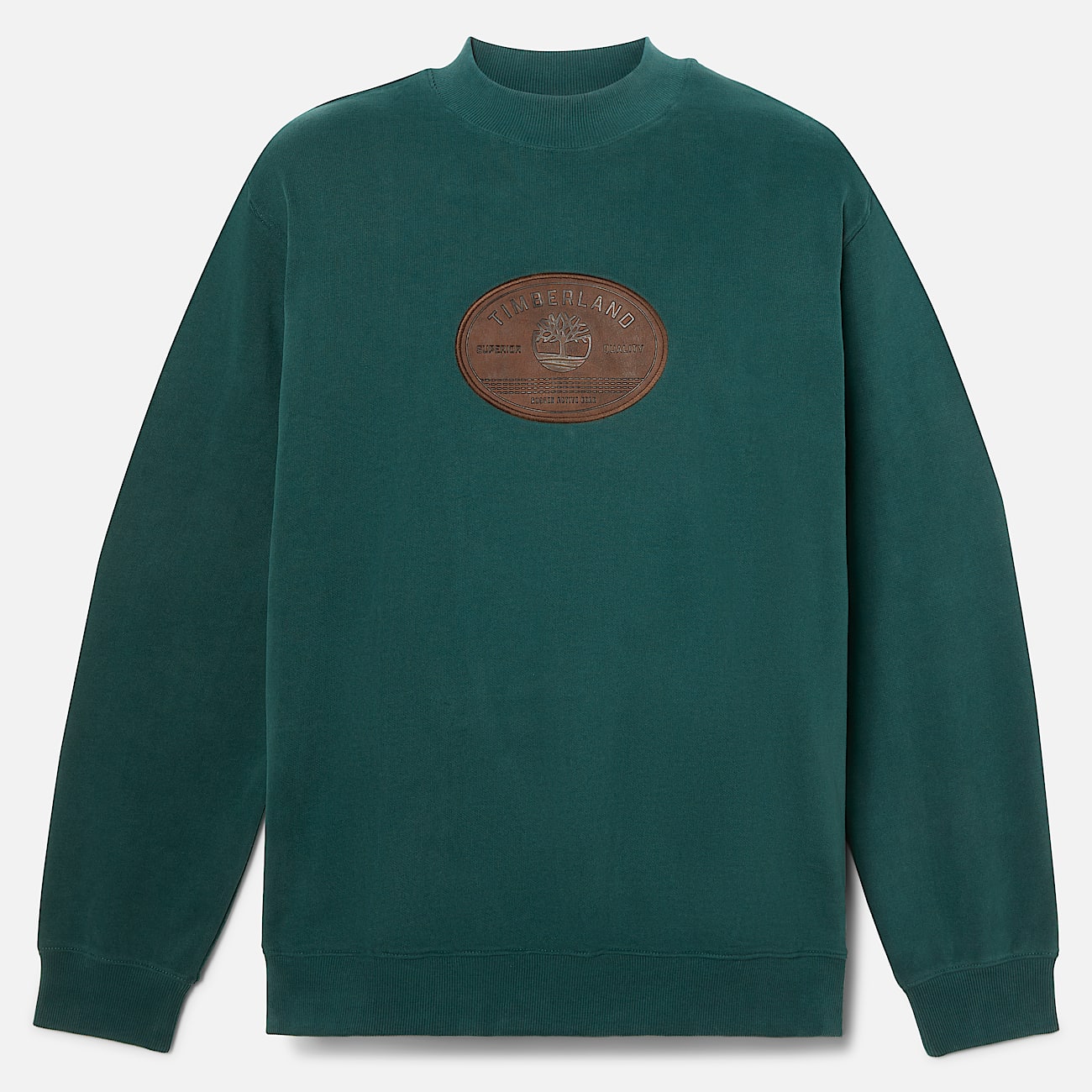 Men's Leather Badge Crewneck Sweatshirt - 5