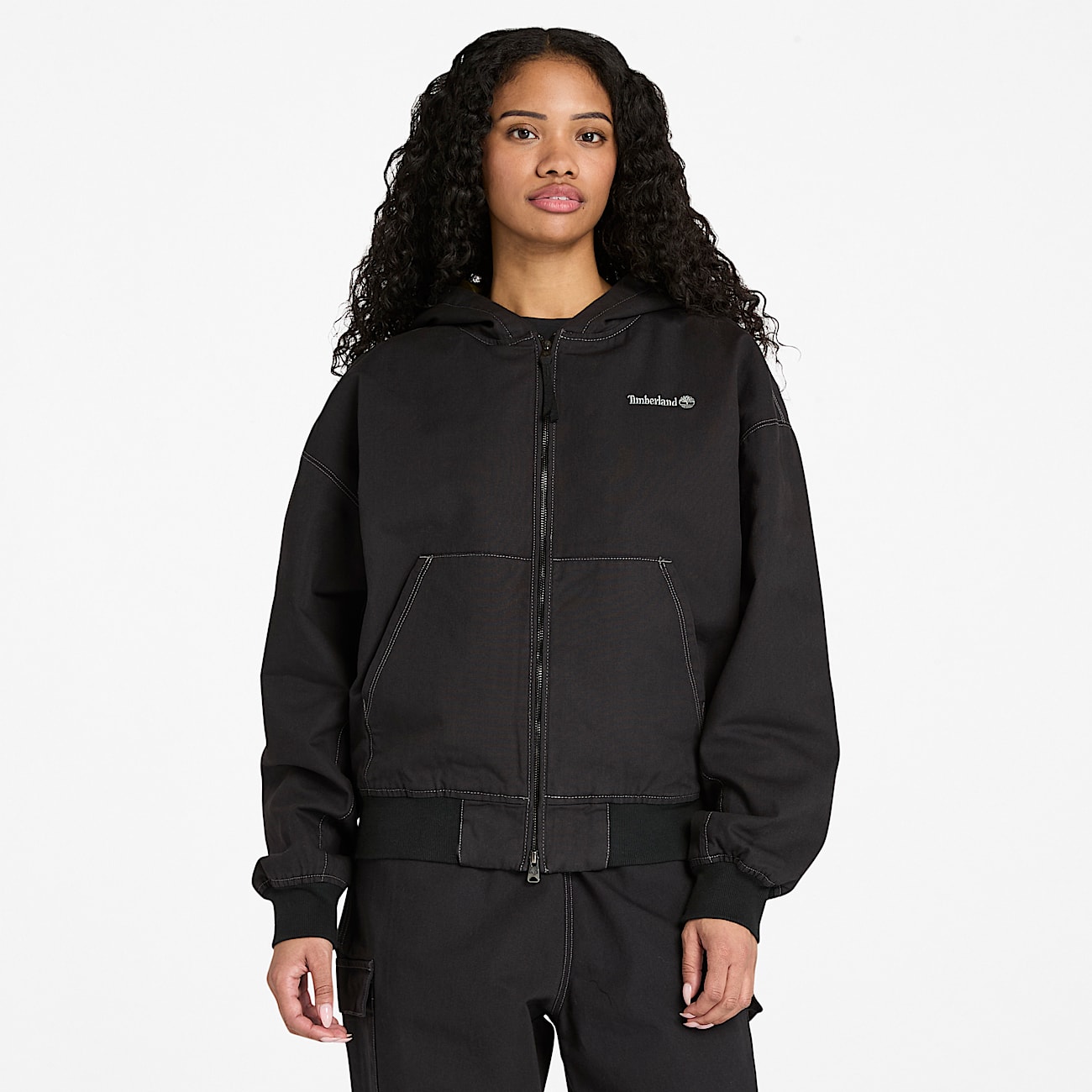 Washed Duck Canvas Hooded Bomber - 3