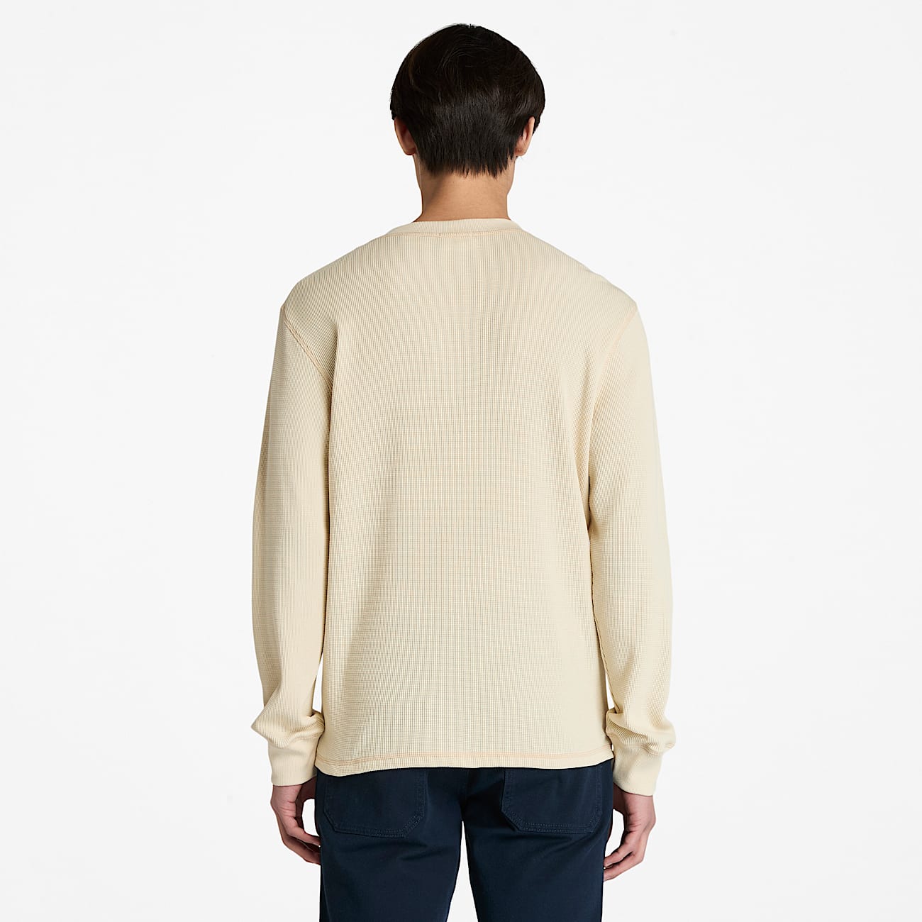 Men's Wharf River Waffle Henley Long-Sleeve Polo Shirt - 3