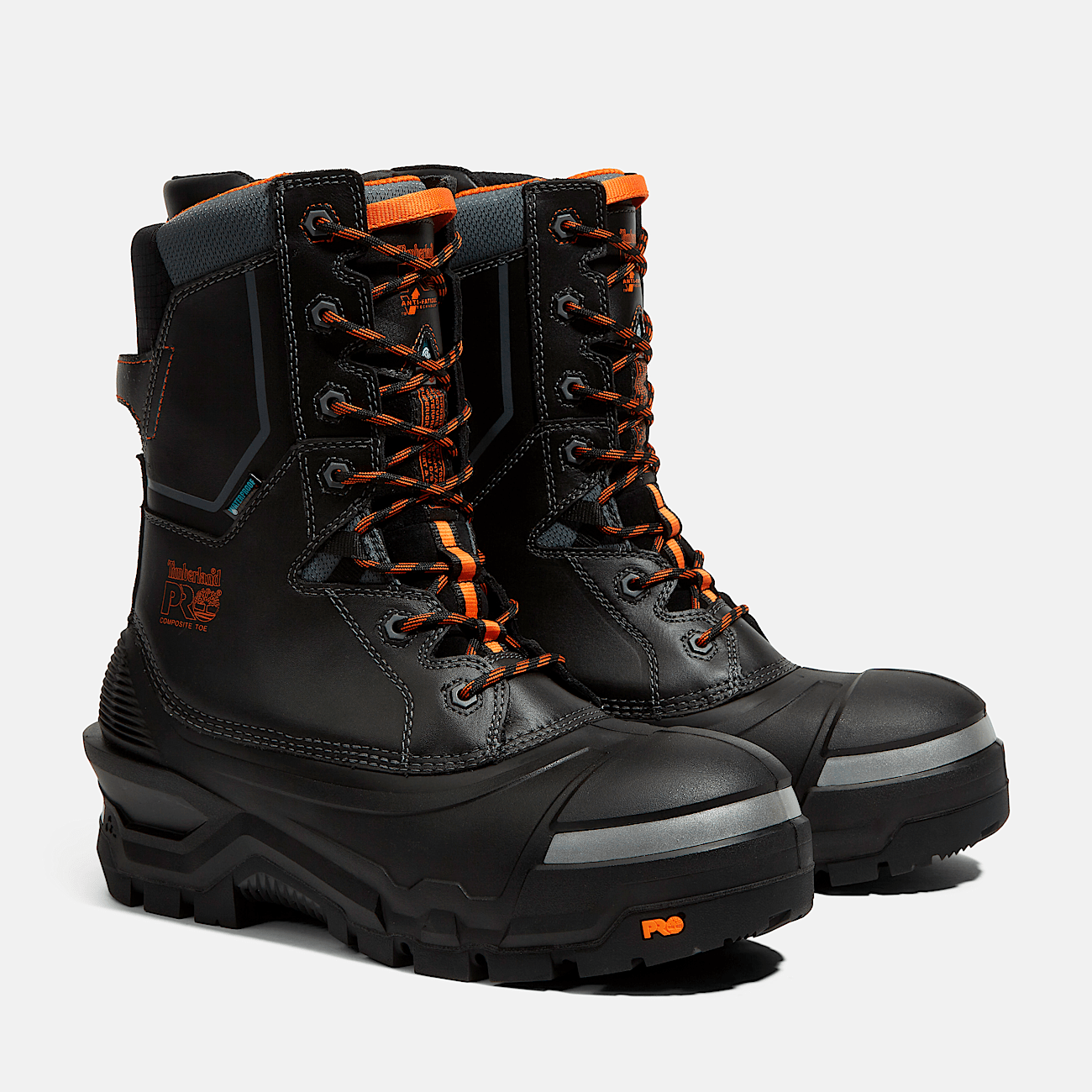 Timberland PRO Men s Pac Max 10 Composite Toe Waterproof Winter Work Boot TB0A5QXJ001 Black Orange 10