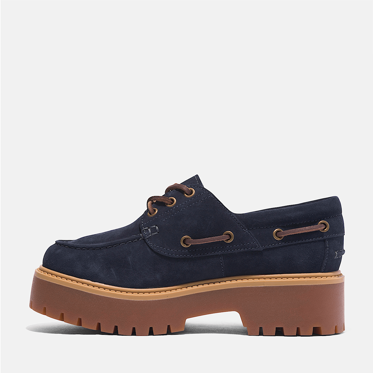 Women s Timberland C.F. Stead Indigo Suede Stone Street Platform Boat Shoe