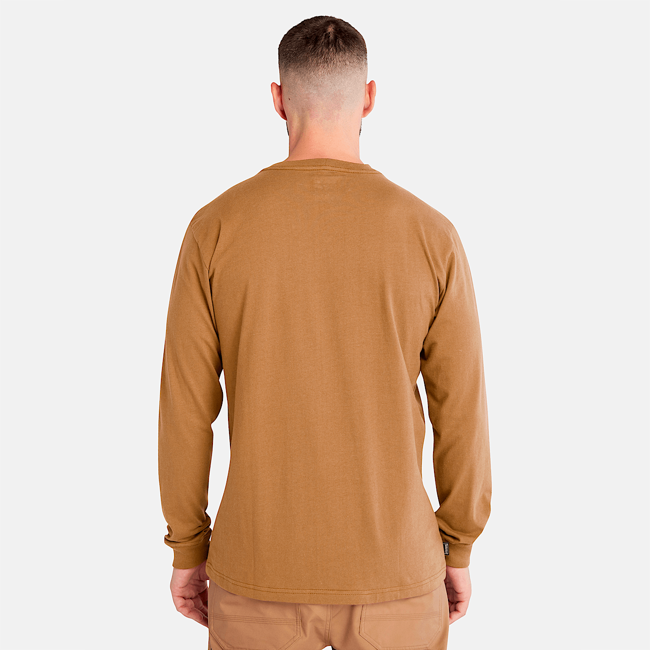 Timberland Pro Core Logo Long Sleeve T Shirt Men s Dark Wheat
