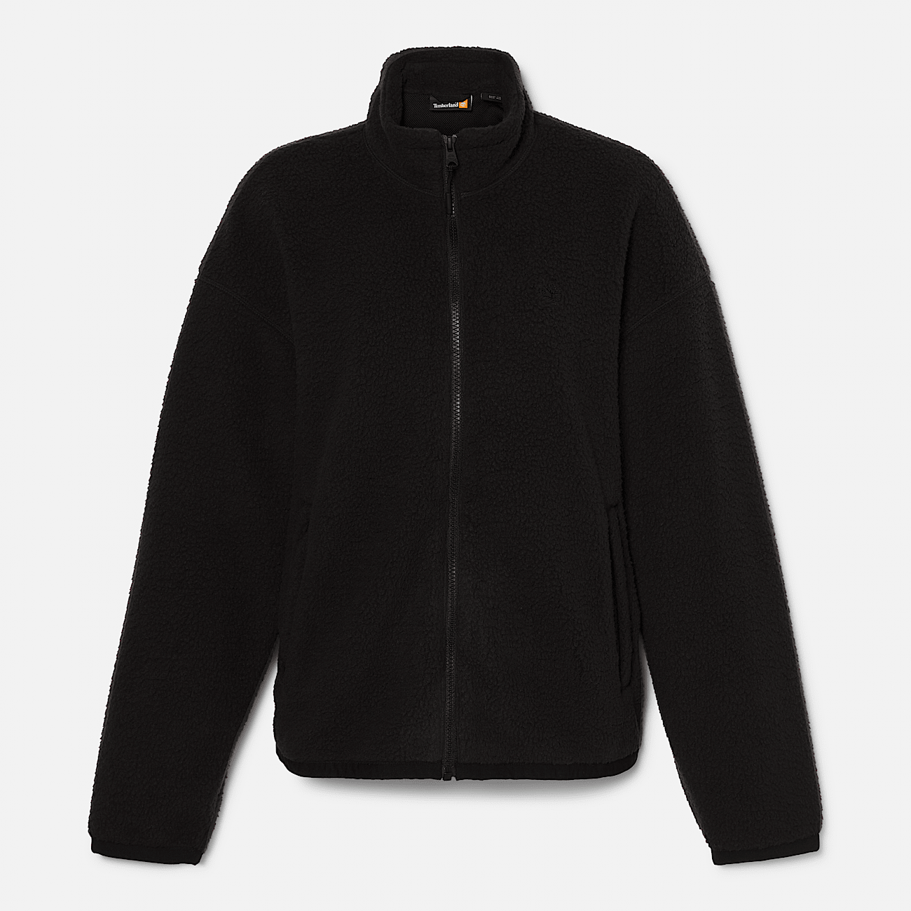Manteau a glissiere en molleton epais a poil long pour femmes
