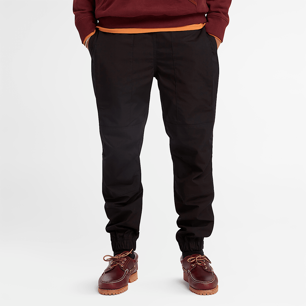 Black khaki joggers hotsell