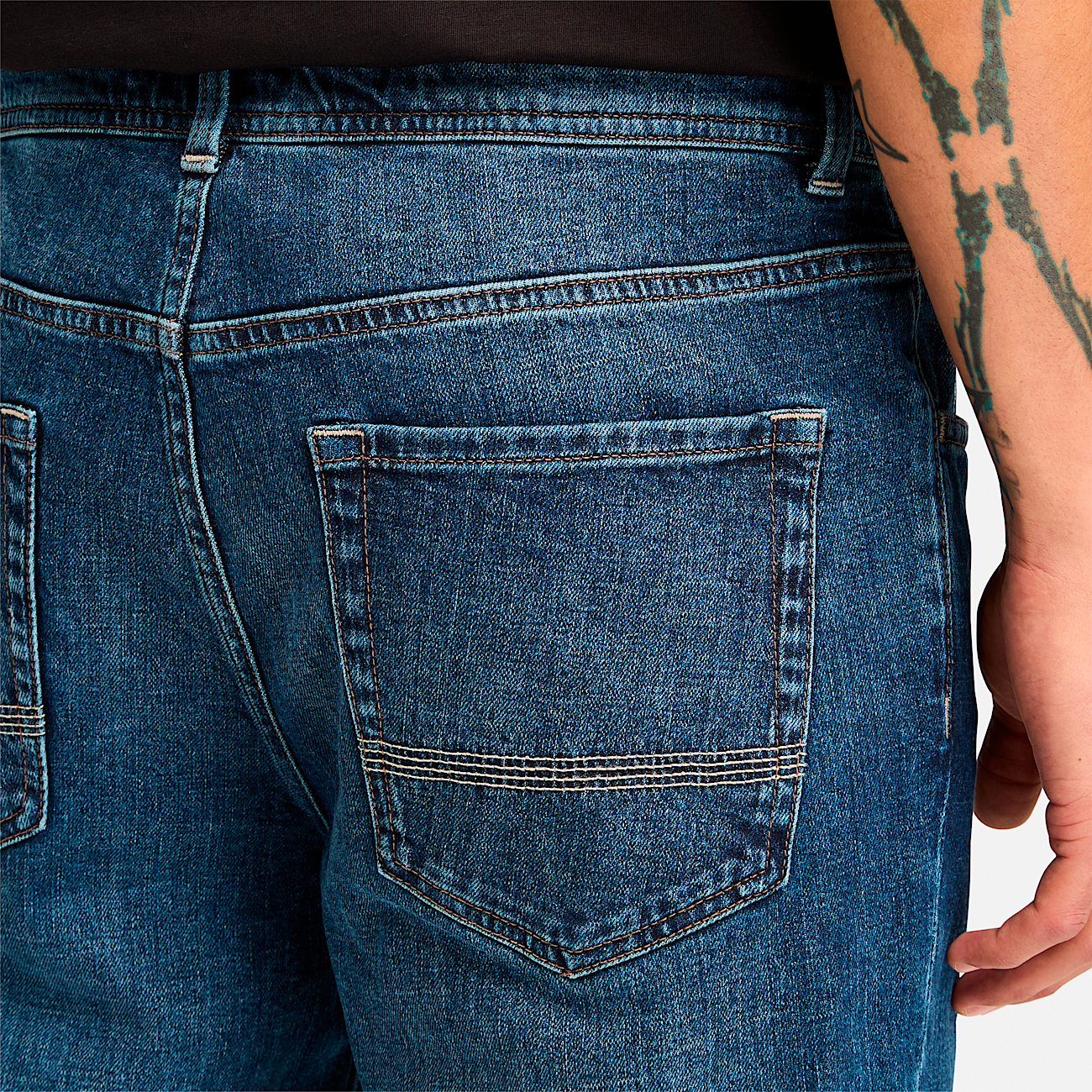 Men's Stretch Core Indigo Denim Straight Fit Pant
