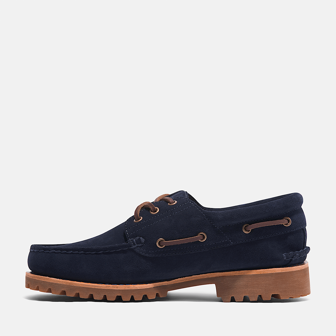 Men s Timberland C.F. Stead Indigo Suede 3 Eye Lug Handsewn Boat Shoe