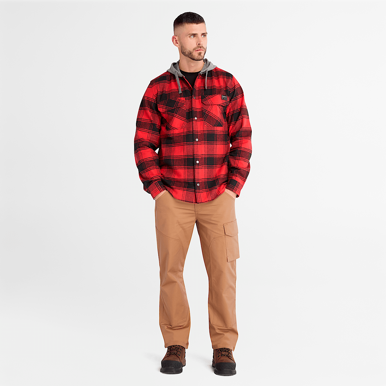 Hoodie Timberland PRO Woodfort Midweight Flannel para hombre