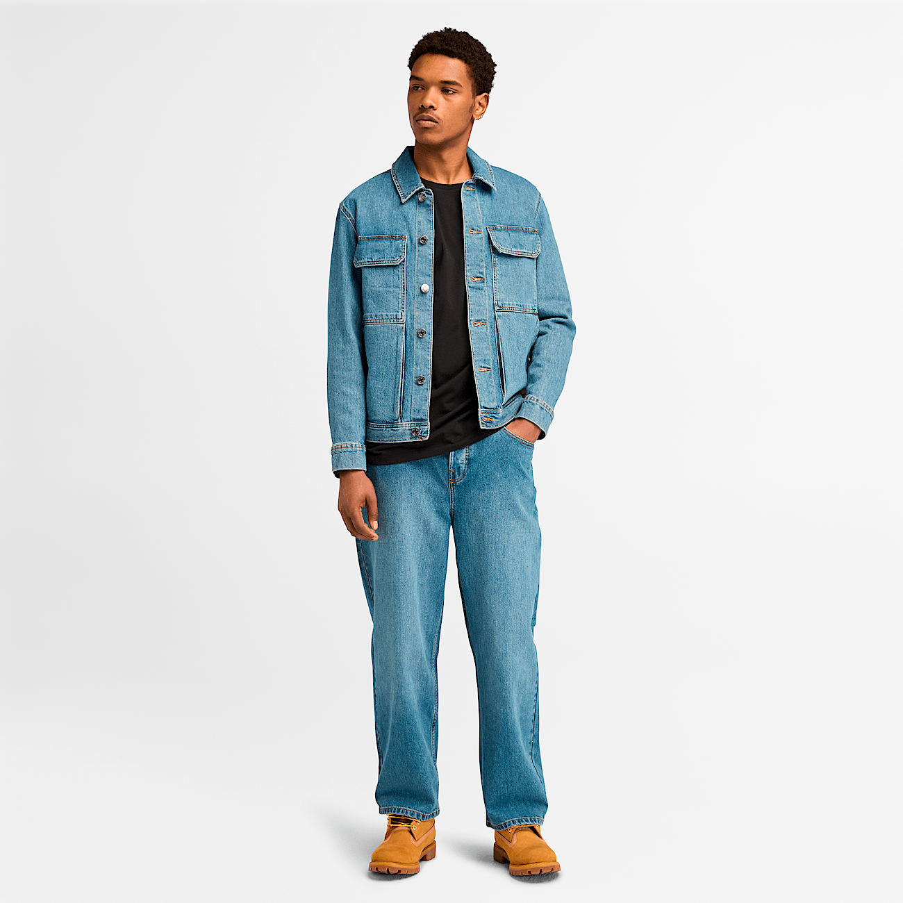 Chamarra Denim Trucker para hombre