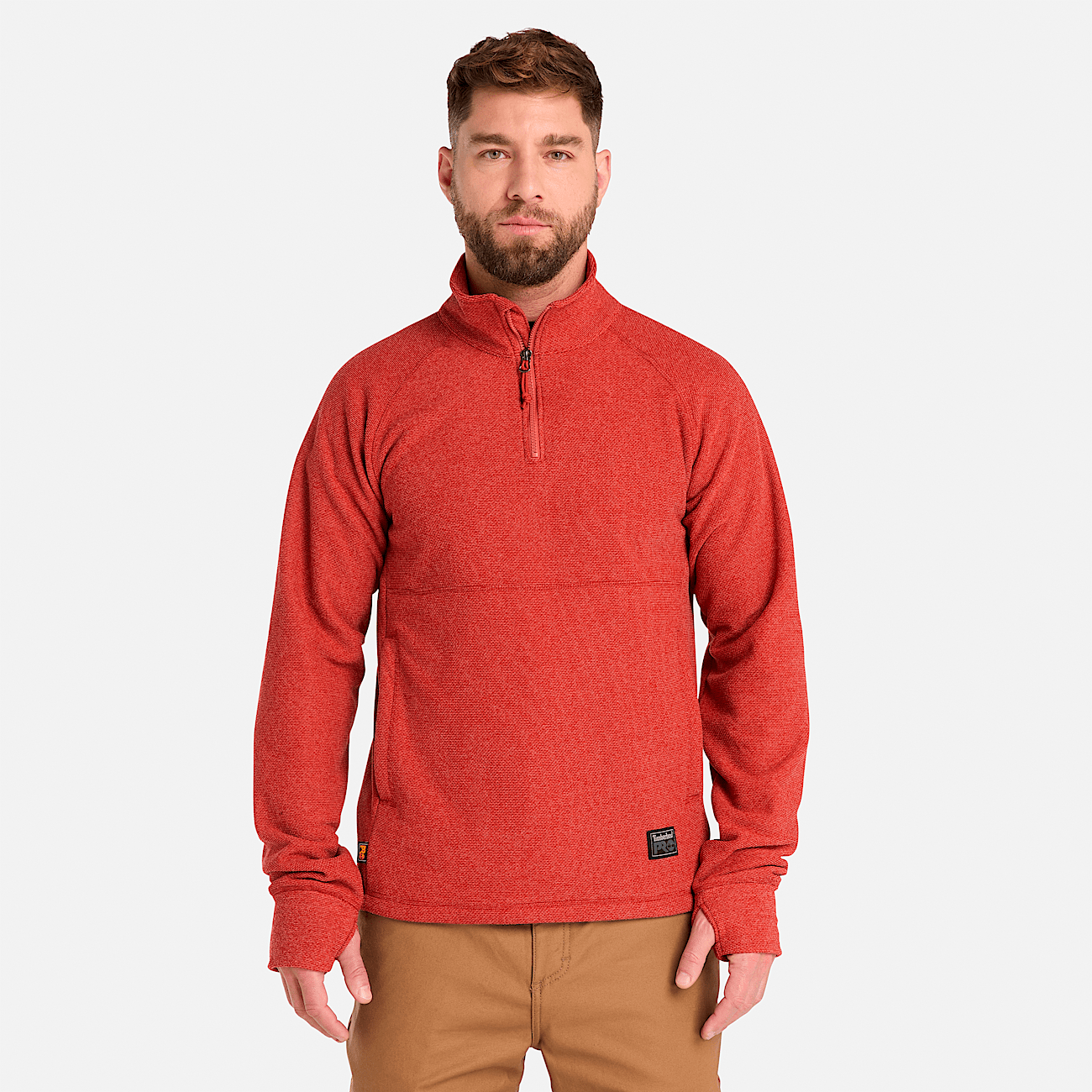 Waffle fleece pullover on sale