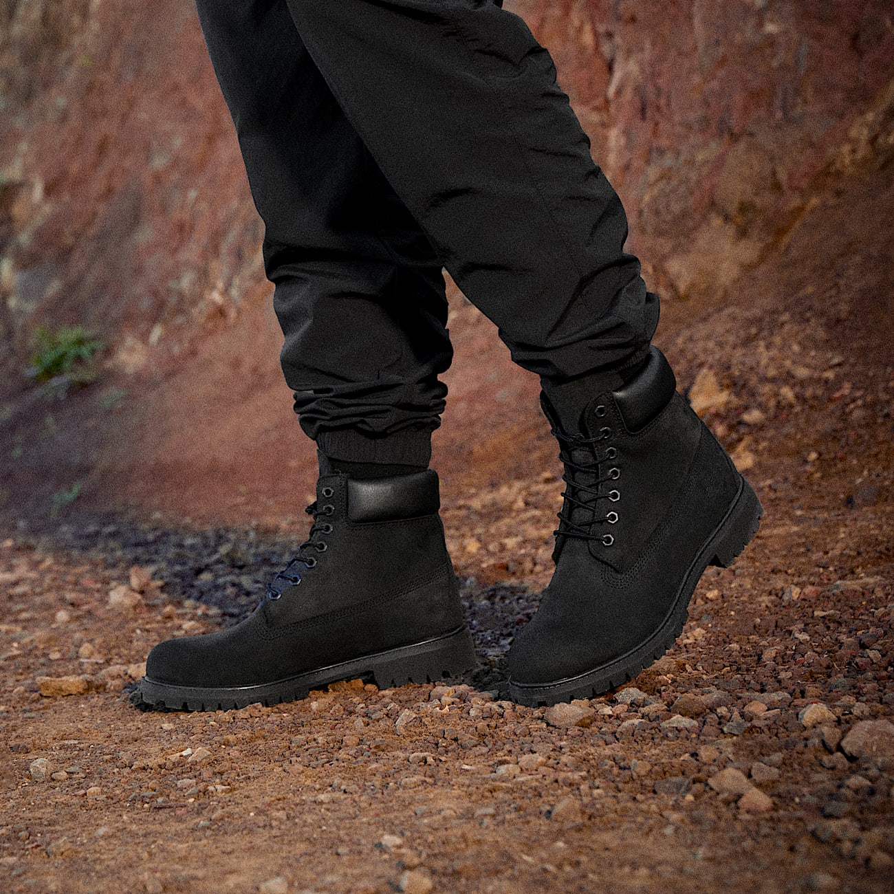 Timberland mens 6 inch premium boots black top