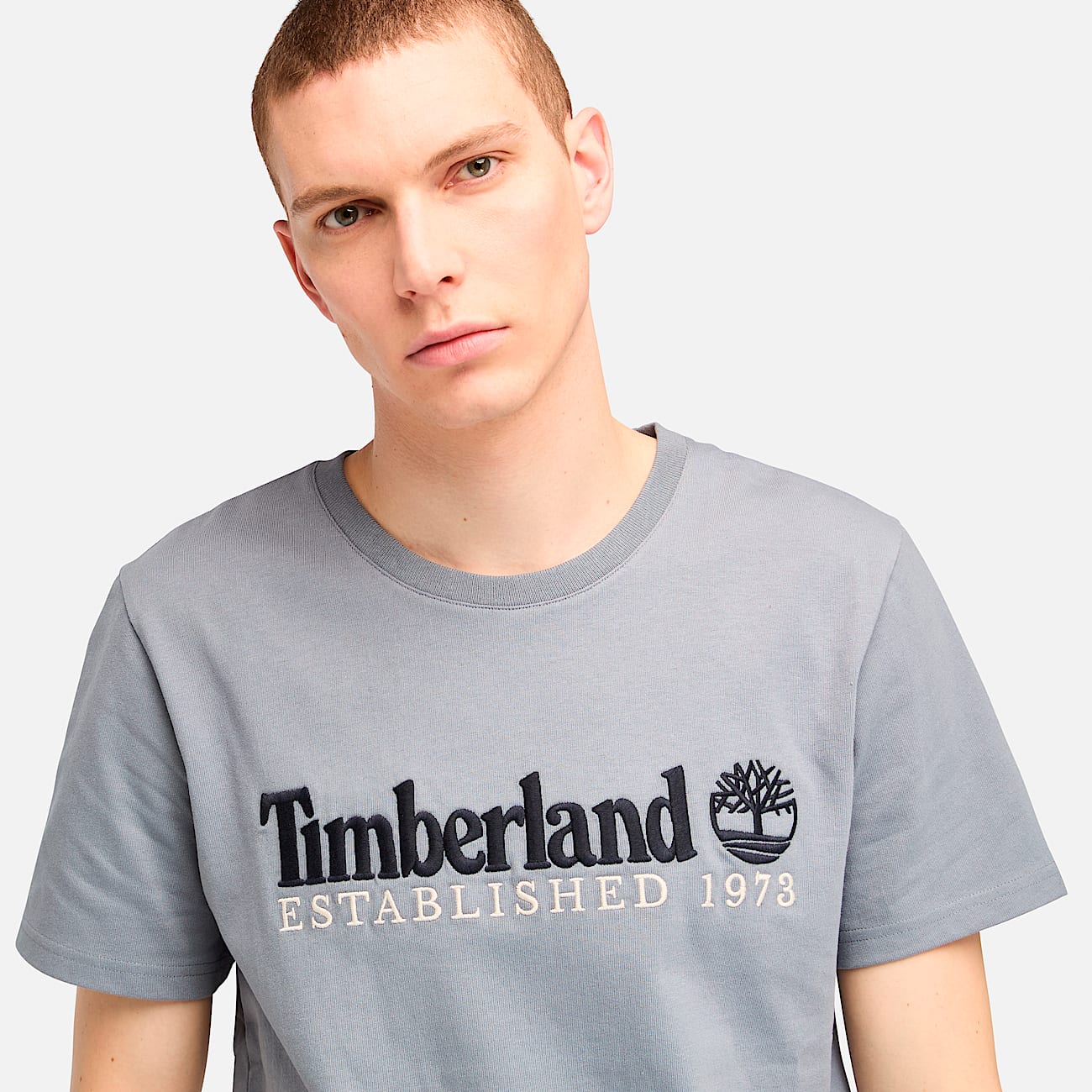 Men s Established 1973 Embroidery Logo T Shirt