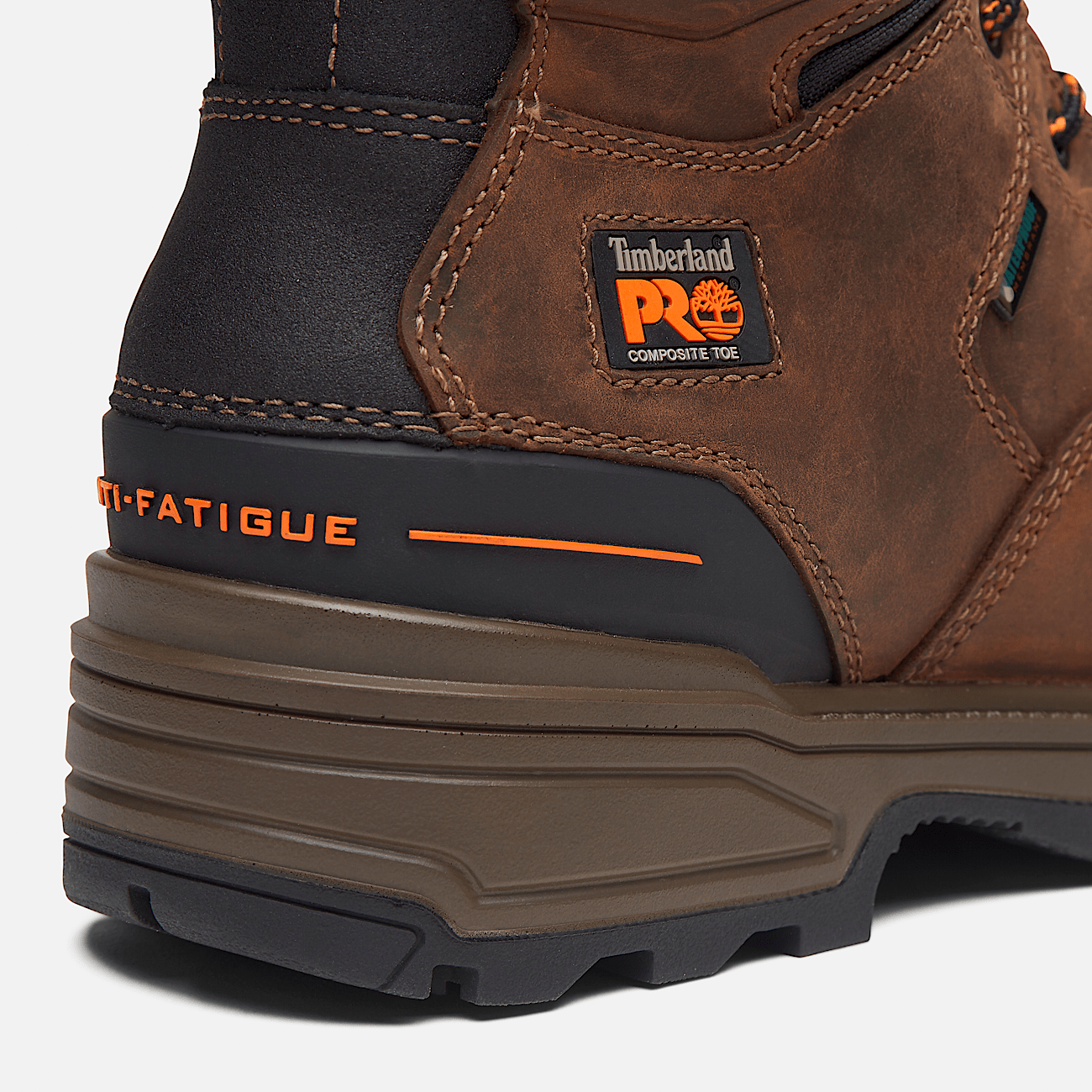 Timberland Men s Magnitude 8 Inch Waterproof Comp Toe Work Boots in Brown