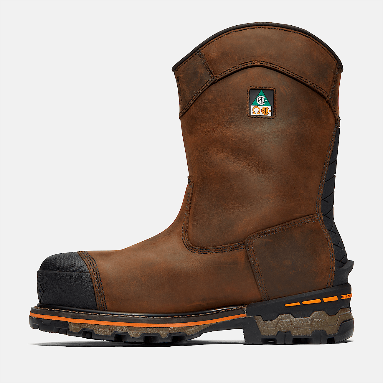 Men s Boondock Waterproof Pull On Comp Toe Work Boot
