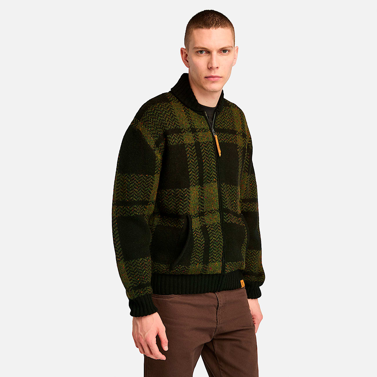 Plaid cardigan mens new arrivals