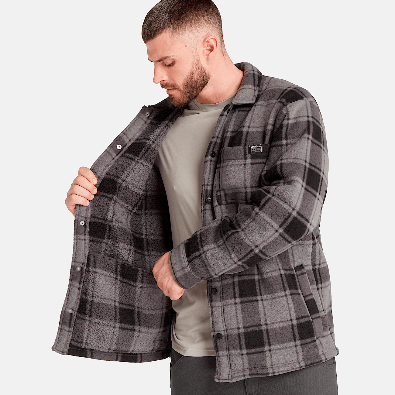 Chemise Timberland PRO Gritman en molleton epais a motif tartan pour hommes