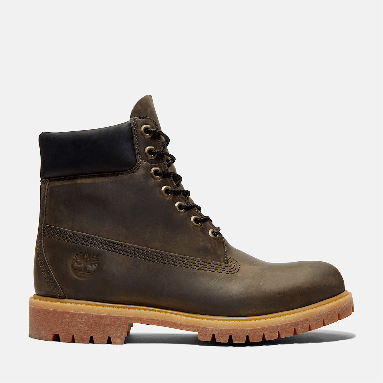 Black leather timberlands shop