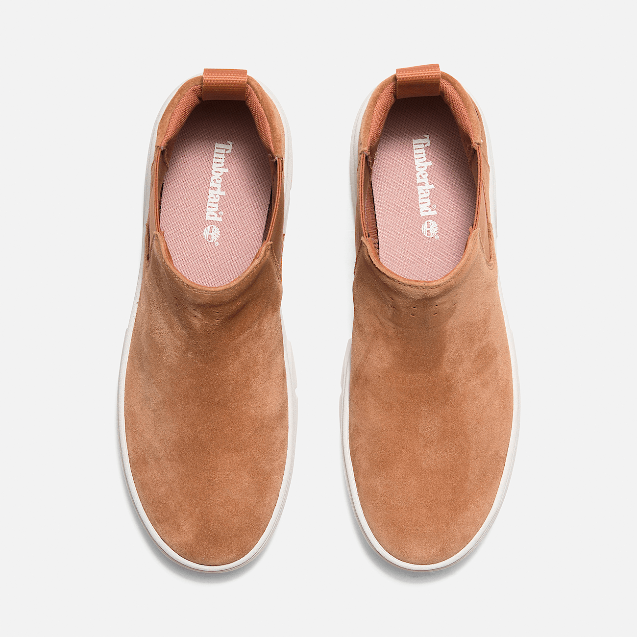 Timberland Women s Laurel Court Mid Pull On Sneaker in Rust suede