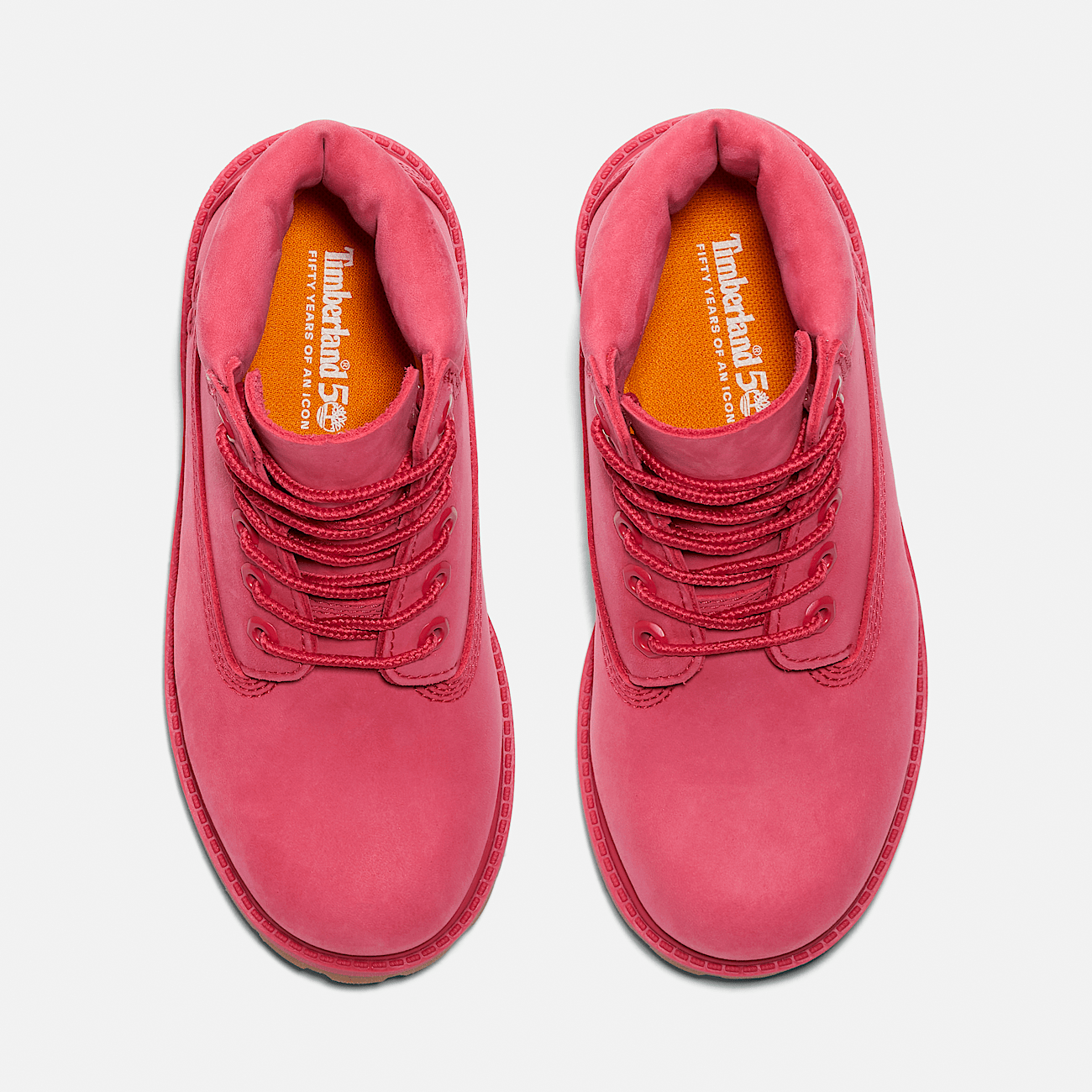 Timberland Toddler 50th Edition Premium 6 Inch Waterproof Boots in Dark Pink Nubuck Size 4 M