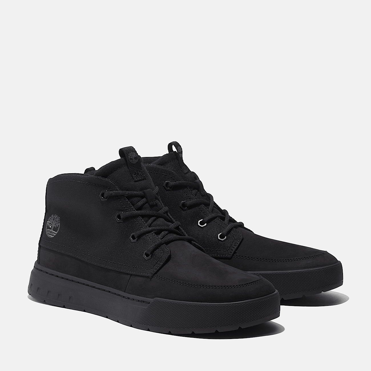 Timberland Men s Maple Grove Mid Lace Up Sneaker in Blkout nubuck