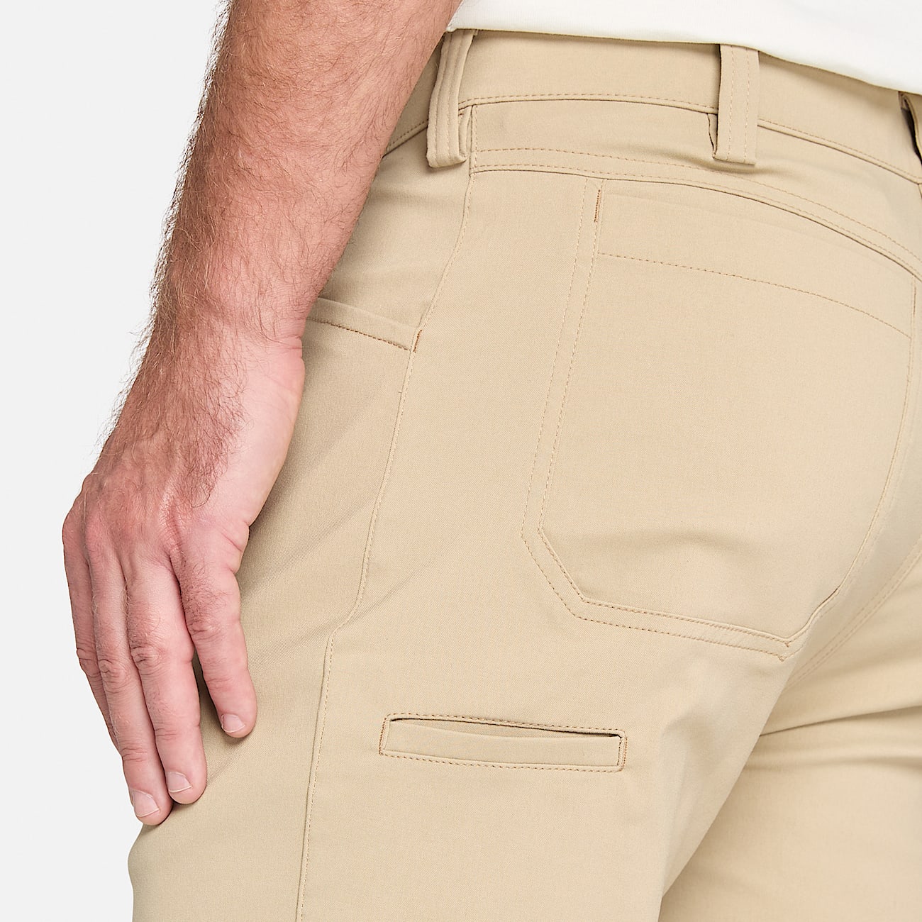 Mens khaki joggers with belt loops clearance