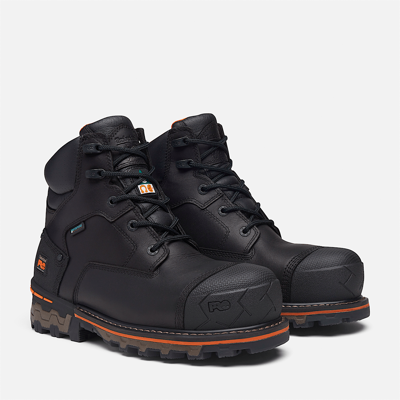 Black timberland steel toe boots hotsell