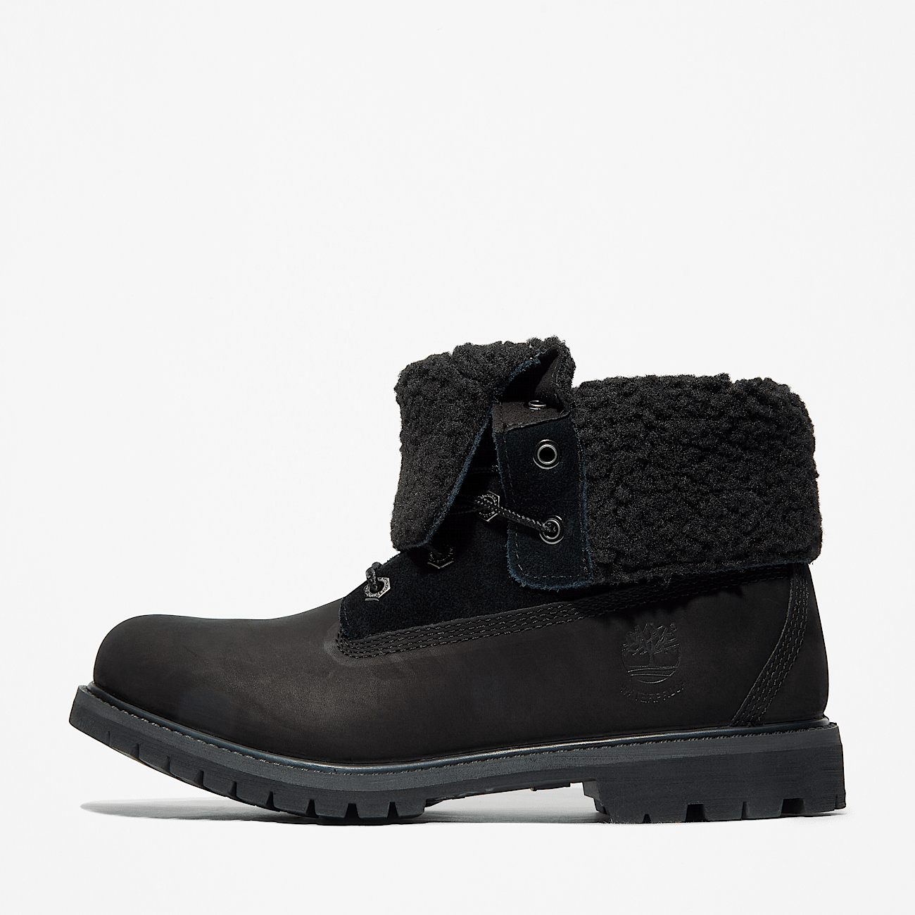 Timberland fur fold down boots top