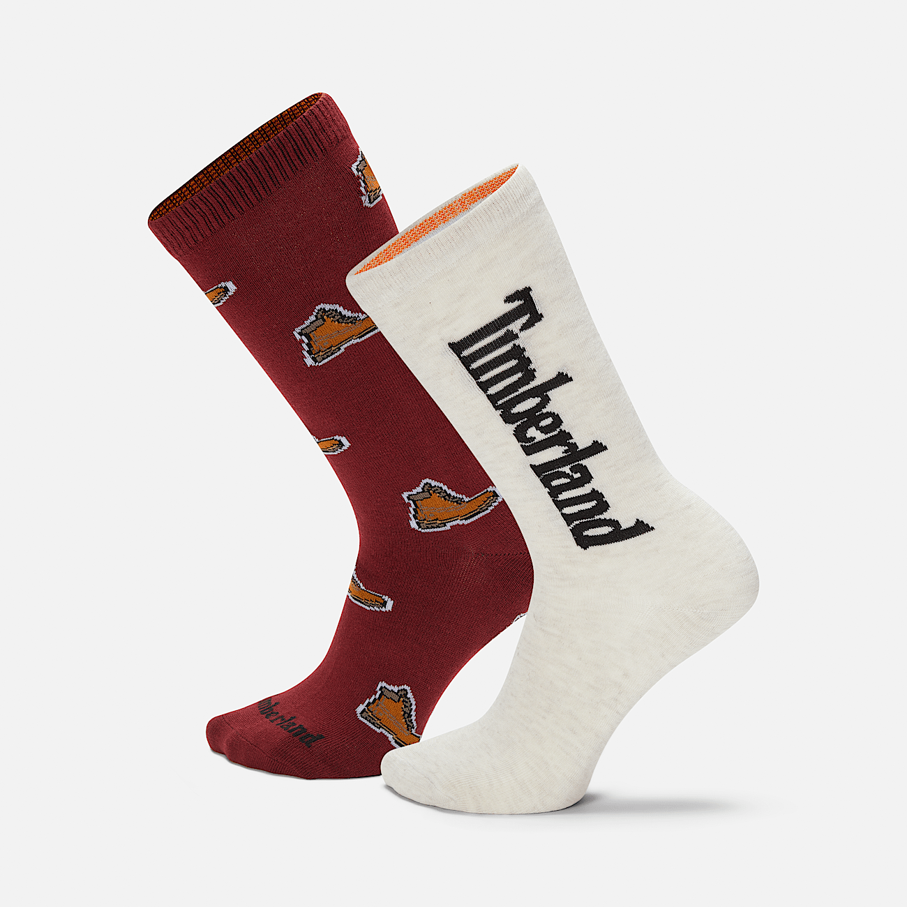 2 Pack Timberland All Over Print Crew Sock