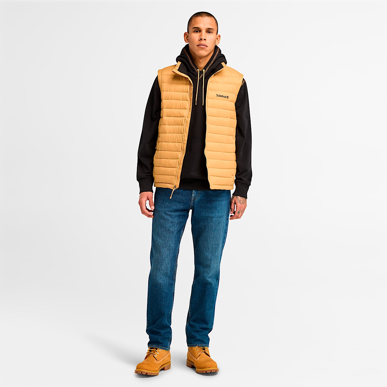 Timberland Men s Axis Peak Durable Water Repellent Vest in Light Wheat Size XL
