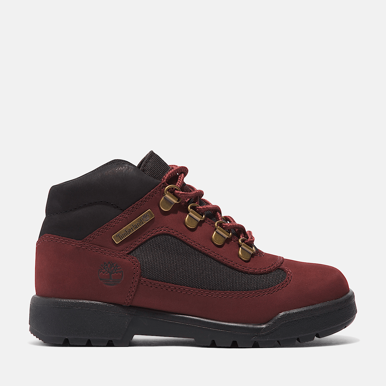 Timberland field boots burgundy on sale