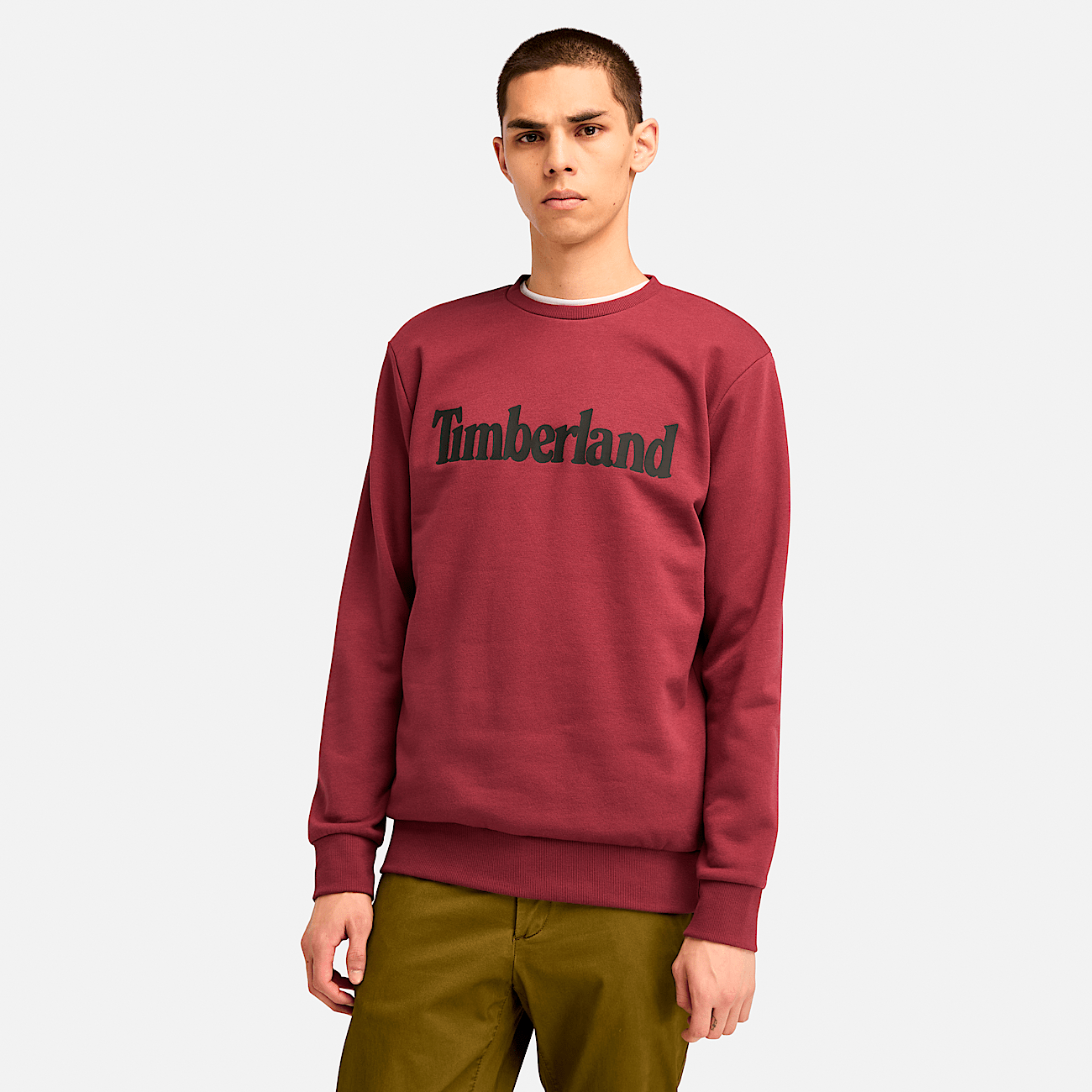 Men s Northwood Wordmark Logo Brushback Crew Neck Sweatshirt
