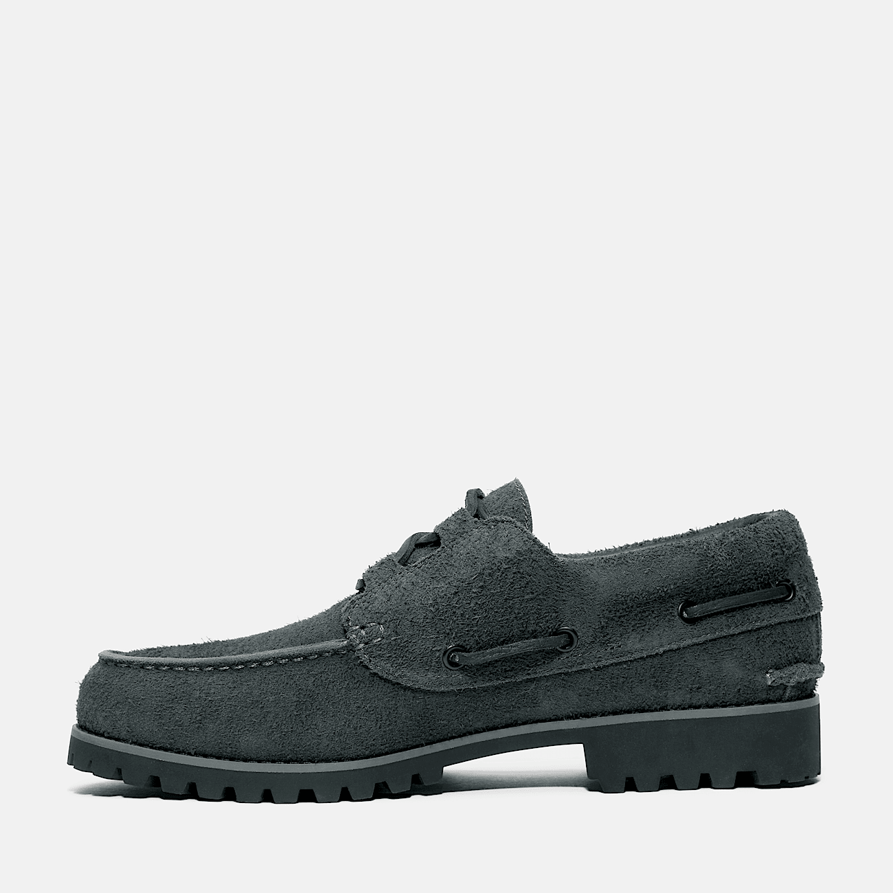 Timberland Men s x White Mountaineering 3 Eye Handsewn Boat Shoes in Black Suede Size 7 M