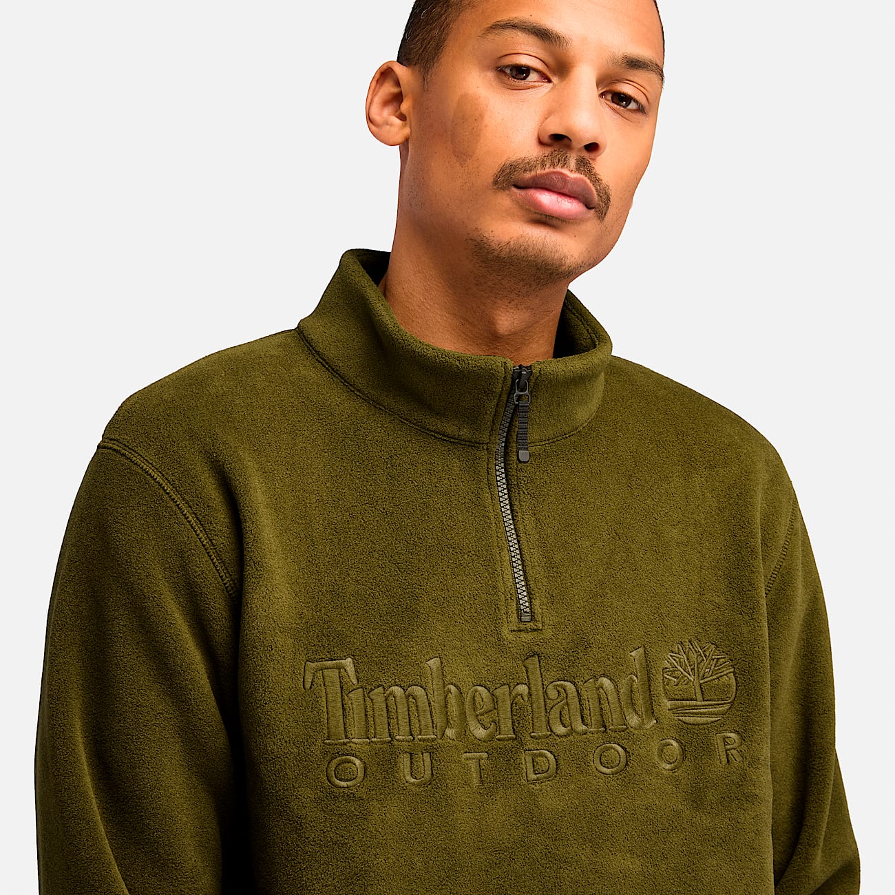 Timberland quarter zip fleece discount