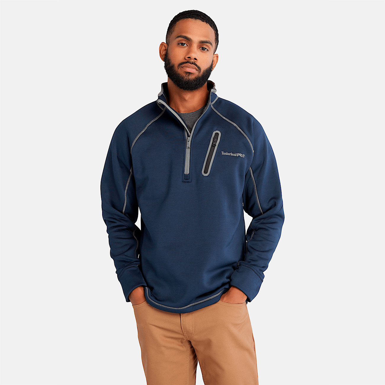 Mens half zip fleece with pockets online